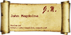 Jahn Magdolna névjegykártya
